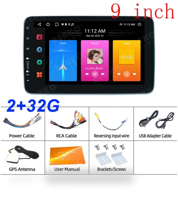 9-inch Rotating 360° Touch Screen Car Radio — Stereo Receivers, ToyousoniC