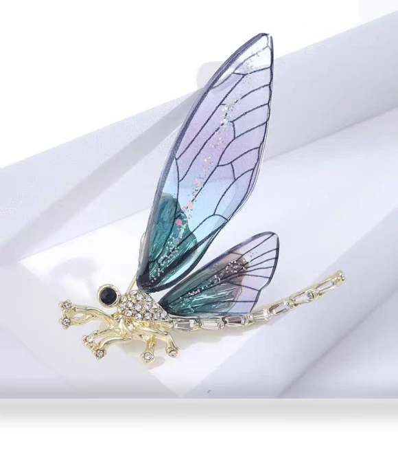 Green Dragonfly Brooch — Pins & Brooches, Fashion footsteps