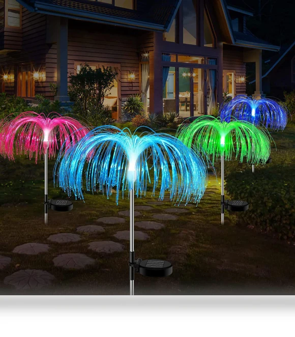 LED Solar Jellyfish Firework Light — Garden Illumination, AI Supermarket