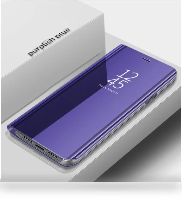 Magnetic Book Stand Smart Mirror PU Leather Flip Cover — Phone Accessories, Popular Phone Cases