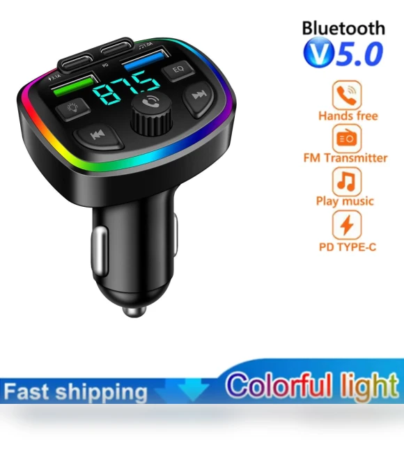 Smart LED Car FM Transmitter — Phone Accessories, NyPhoenix Auto