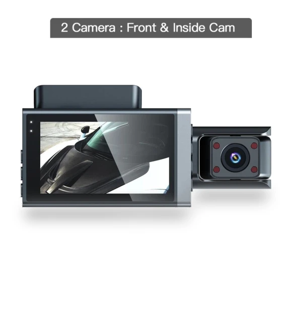 Triple Lens Car Dash Cam — Dashboard Cameras, SAMS Online