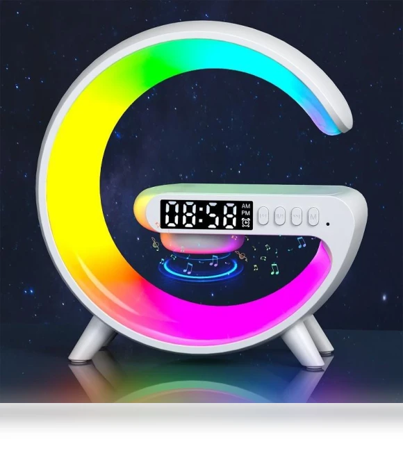 3-in-1 Wireless Charging Bluetooth Speaker with Ambient Light — Sleep Soothers, Factory Discount Outlet