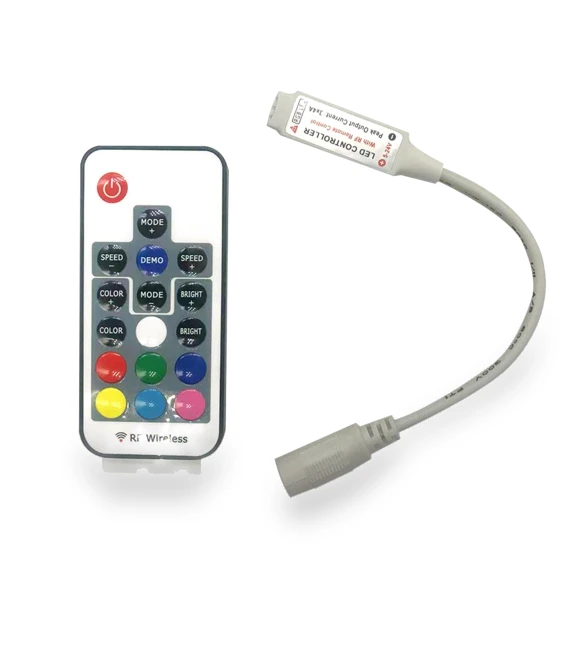 RGB Strip Controller with 17-Button Wireless Remote — LED Strips, TOMTOP JMS