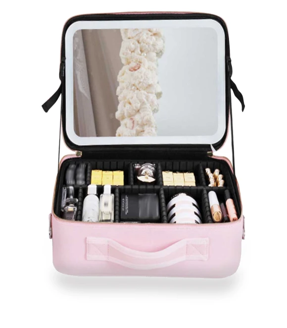 Smart LED Cosmetic Case with Mirror — Cosmetic Cases, Binchi Health Technology