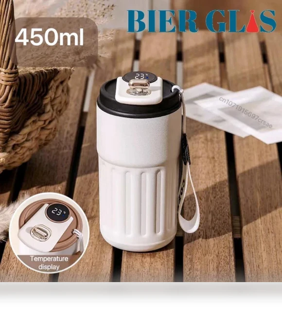 Smart Thermos with LED Temperature Display — Travel Drinkware, Binchi Fitness