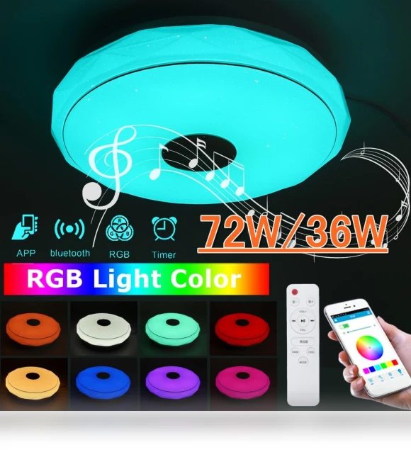 Bluetooth Music Light Bedroom Lamp — Overhead Lighting, Decor Dream