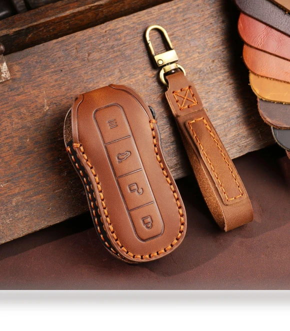 Leather Protective Case for Smart Key Fob — Flip Cases, Auto Parts Decorate