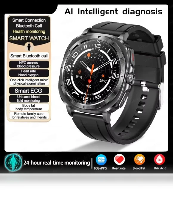 Smart Watch with Blood Fat and Blood Pressure Measurement — Smartwatches, QLY Online