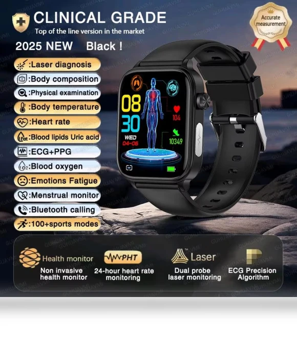 Smart Watch with ECG+PPG and AI Health Diagnostics — Smartwatches, QLY Online