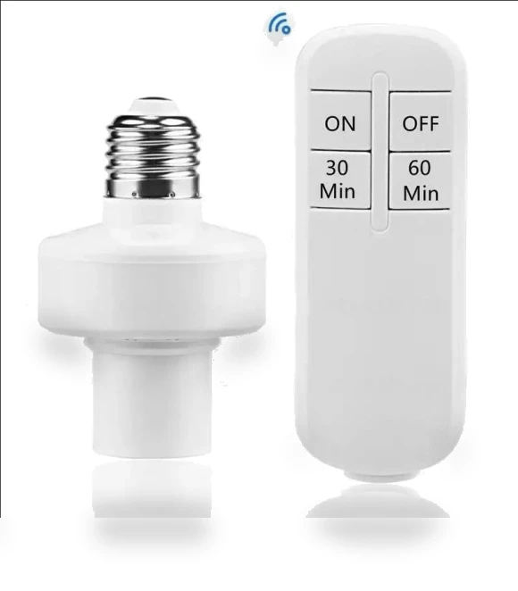 Wireless Remote Control Light Bulb Socket Smart Switch — Outlet Switches, SaiMili Light