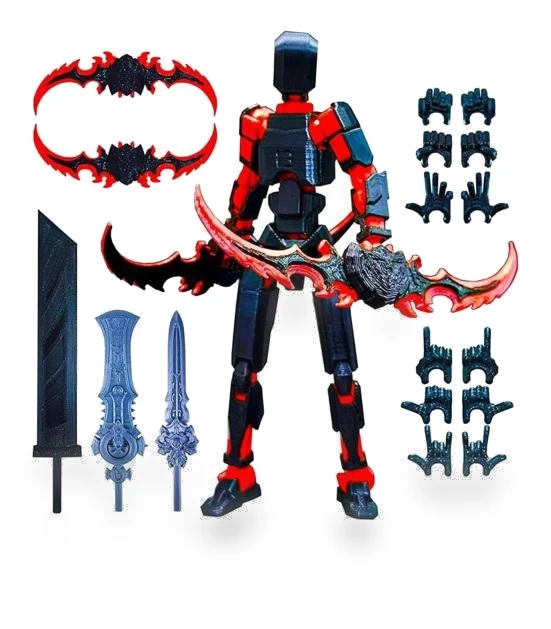 3D Printed Robot Figure with Accessories — Dolls & Figures, ophiuchus