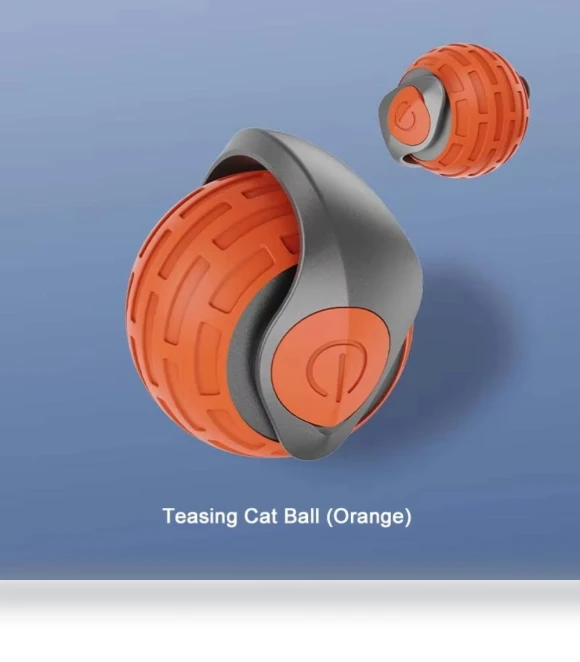 Automatic Interactive Rolling Ball Toy with Faux Tail — Cat Playthings, inWangix