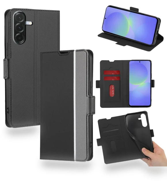 Card Holder Twill Texture Leather Phone Cover — Phone Accessories, Smartwatch 2025