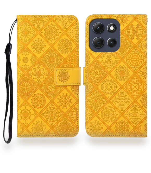 Leather Case Ethnic Style Wallet Phone Cover with Strap — Flip Cases, Smartwatch 2025