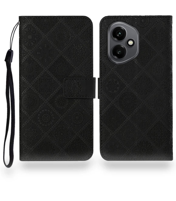 Leather Case Ethnic Style Wallet Phone Cover with Strap — Smartwatch Protectors, Smartwatch 2025
