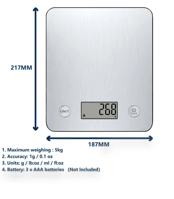 Smart Food Scale — Weight Management Tools, DC-HOME Textile