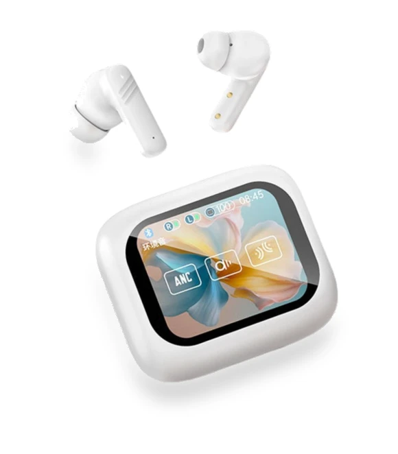 Smart LCD Headphones with ANC Bluetooth — In-Ear Headphones, huangkundesign