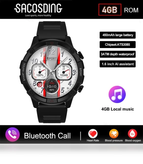 Smart Sports Watch with Amoled Display — Smartwatches, Tiktop2
