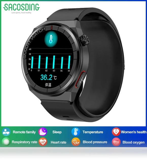 Smart Watch with Air Pump & Safety Cushion — Smartwatches, SACOSDING