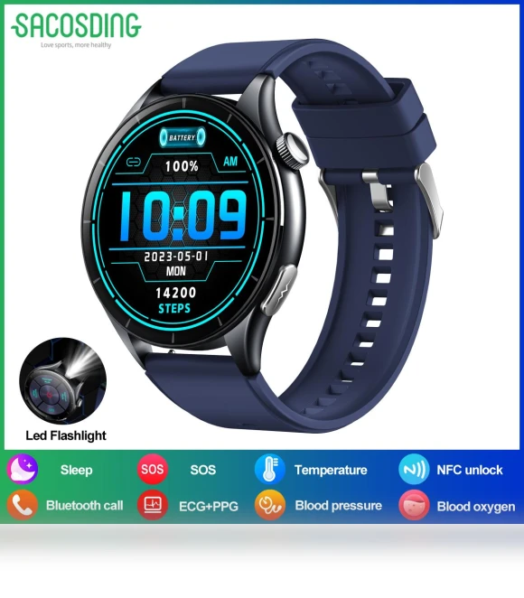 Smart Watch with AMOLED HD Display — Smartwatches, SACOSDING