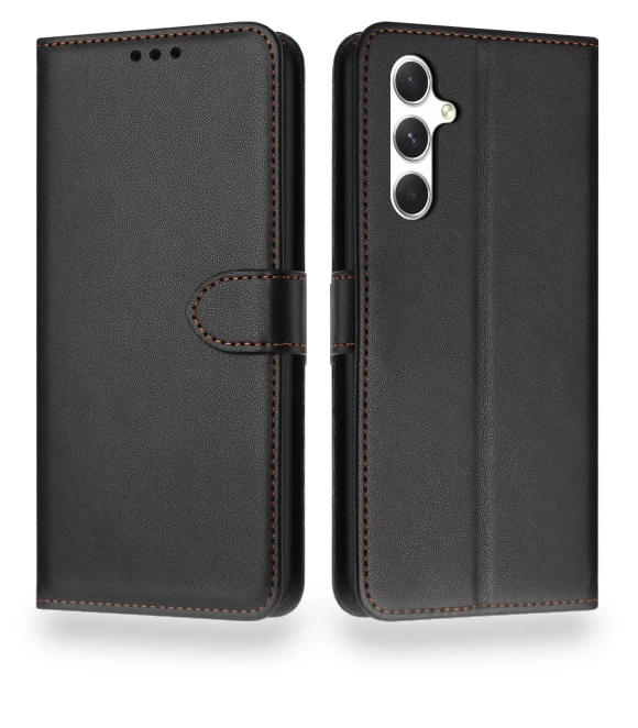 Stand Wallet Leather Phone Cover with Strap — Phone Accessories, Smartwatch 2025