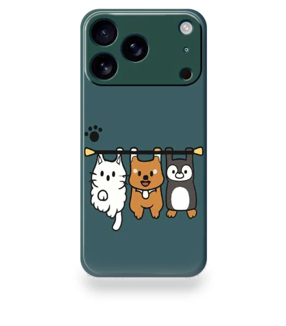 Three Animal Dolls Pattern Printing Straight Edge TPU Phone Back Cover — Back Covers, Smartwatch 2025