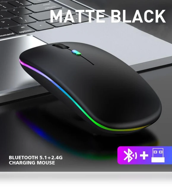 Wireless Computer Mouse with Silent Charging and Sound — Mouse Pads, cucu06