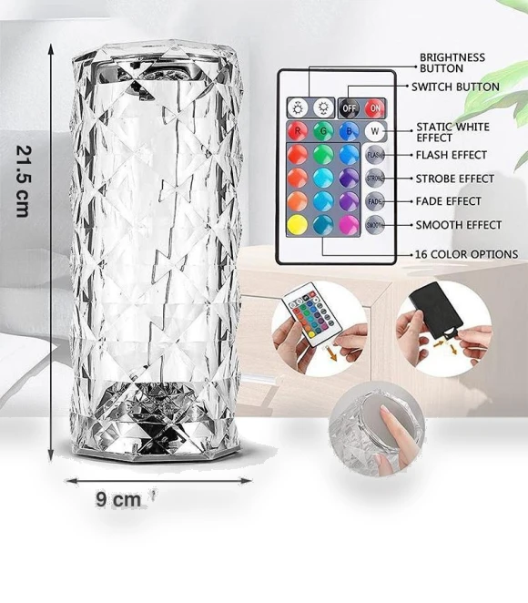 Crystal LED Table Lamp — Desk & Table Lighting, Xiao Home