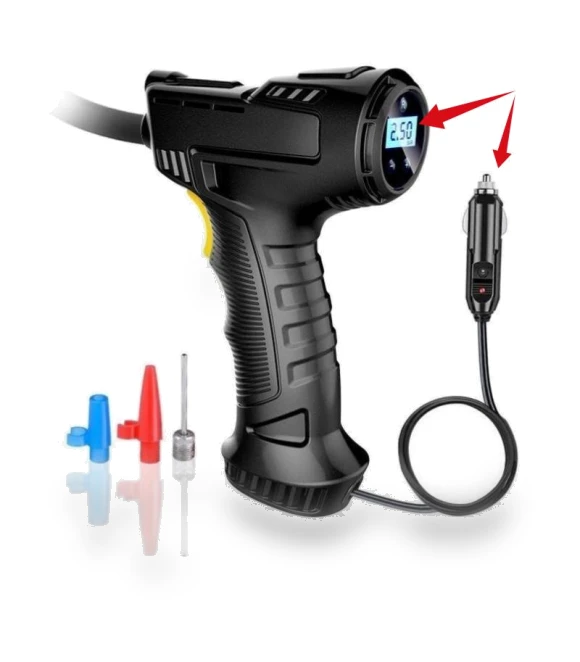 Smart Digital Display Tire Pump and Pressure Monitor — Pressure Gauges, Popular House