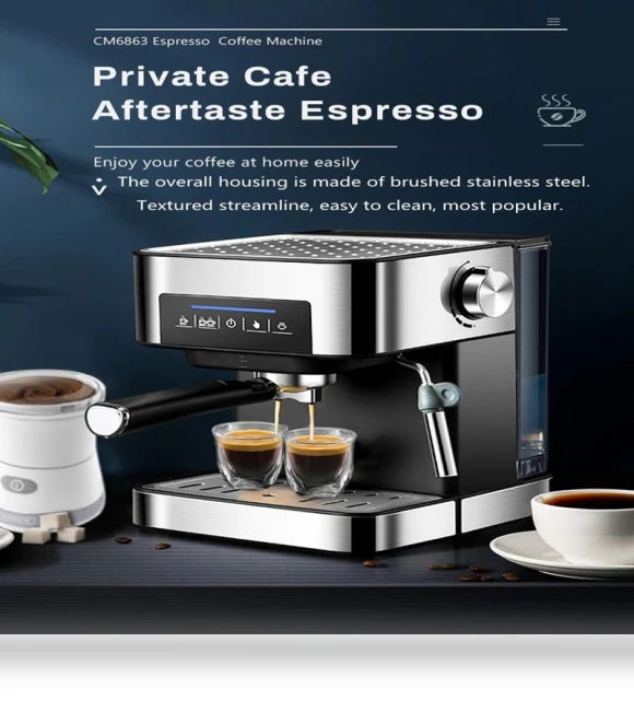 Automatic Espresso Machine with Touch Screen — Coffee & Espresso Combos, TOP-MALL-001