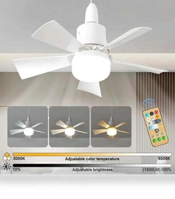 Ceiling Fan with LED Lighting and Remote Control — Ceiling Fans, Binchi Lighting Appliances
