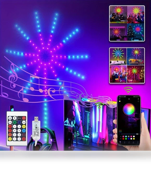 Remote Controlled Fireworks LED RGB Strip Smart Dance Lights — LED Strips, A-Convey lighting