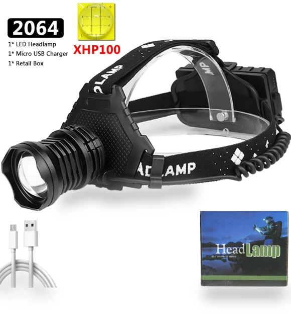 Touch LED Headlamp Powerbank Flashlight — Flashlights, Linda Hong