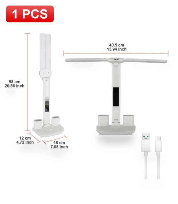 USB LED Desk Lamp with Adjustable Brightness — Study & Desk Lighting, Pawell