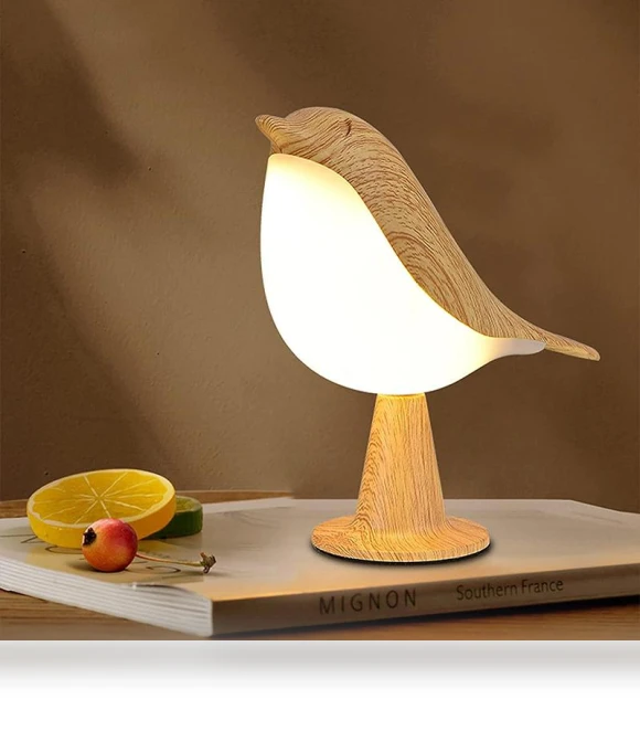 Wooden Bird Night Light — Desk & Table Lighting, Cosy Homes