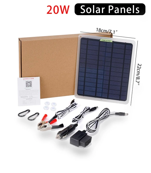 20W Automatic Solar Panel — Chargers, JOHO