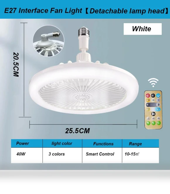 Ceiling Fan with Remote Control and LED Light — Ceiling Fans, Binchi Lighting Appliances