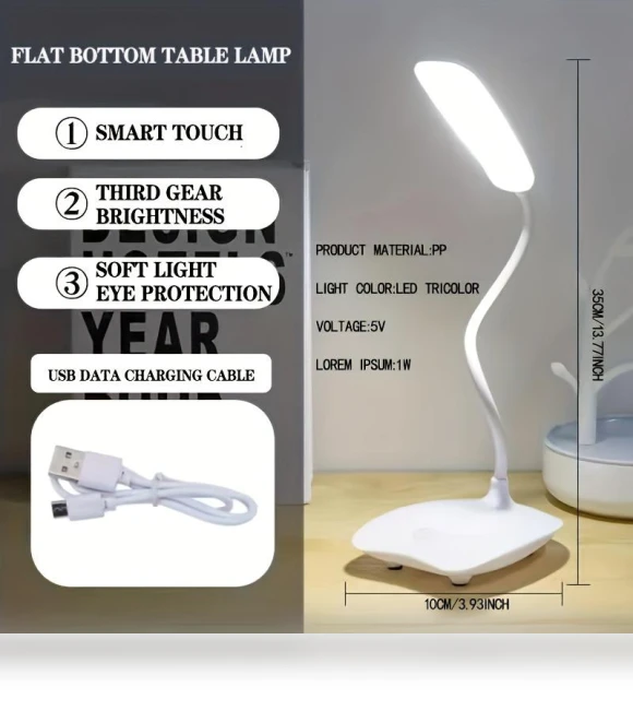 Folding LED Desk Lamp with USB Charging — Study & Desk Lighting, Great3C