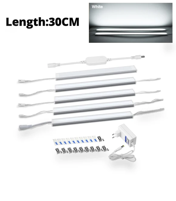 Full Set, 5 PCS, Under Cabinet LED Light with Adjustable Brightness — Under-Cabinet Mounts, Lcamaw Lighting Light