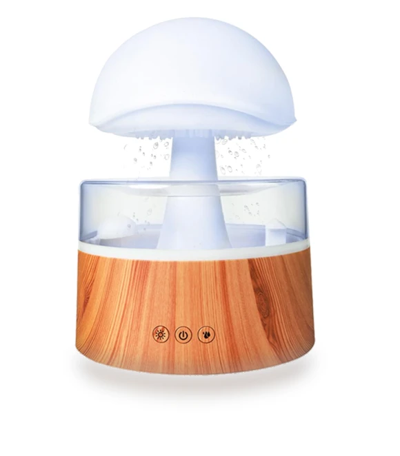 Humidifier with Rain Cloud, Water Dropper, White Noise, Essential Oil Diffuser — Air Moisturizers, TOMTOP JMS