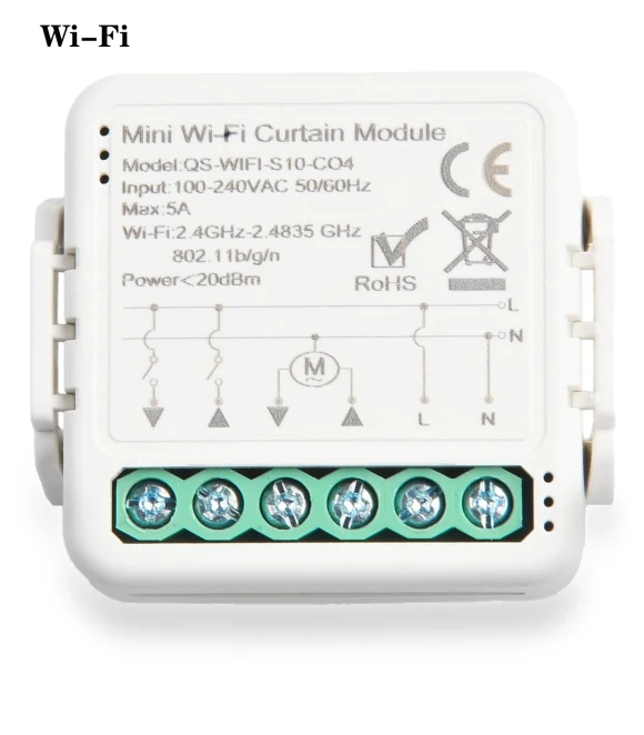 Smart Curtain Switch Module — Smart Home Modules, White Dream