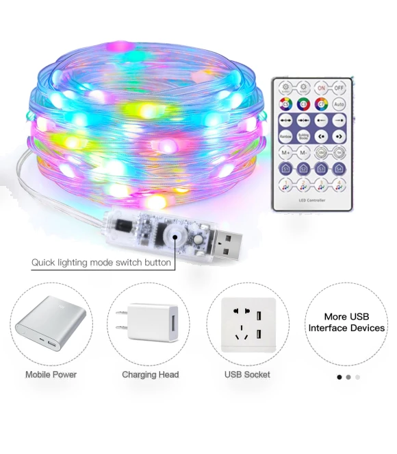 Smart LED Fairy String Lights — String Lights, Lanzhong Home Decoration
