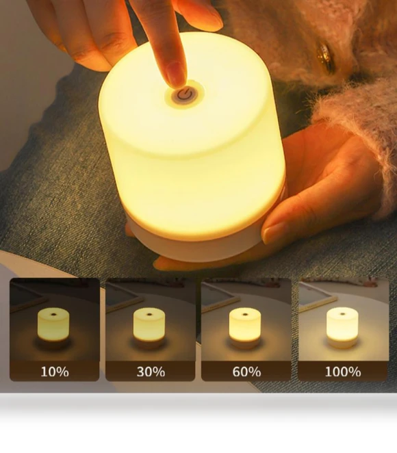 Touch Bedside Lamp — Night Lights, Cosy Homes