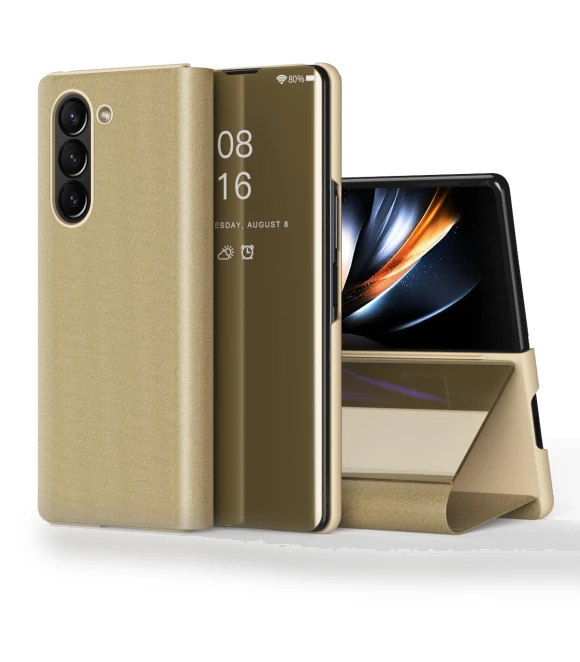 Ultra-Thin Mirror Stand Book Protective Smart Cover — Basic Cases, JHHC