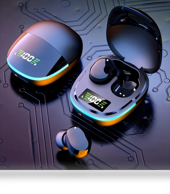Wireless Earbuds with Touch LED Display — In-Ear Headphones, Home selection