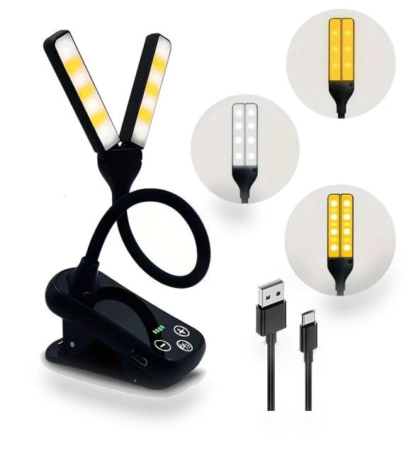 14 LED Reading Lamp with Dual Heads — Reading Lights, Great3C
