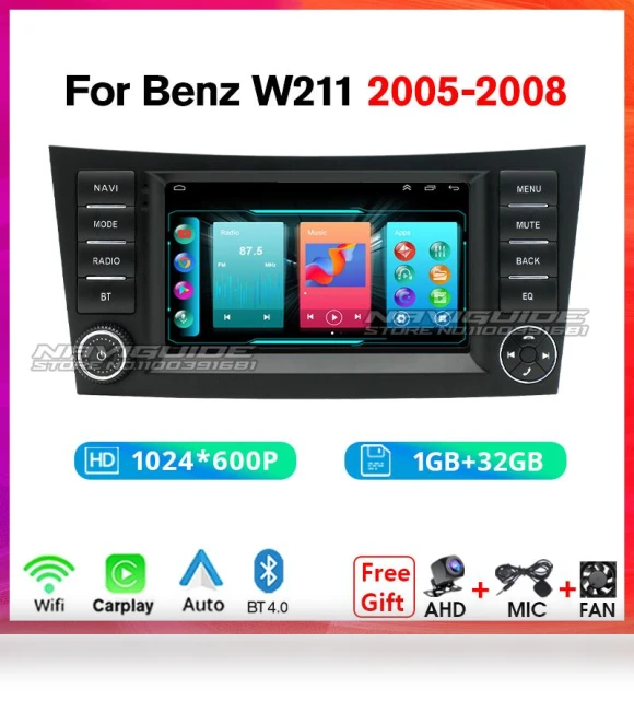Car Radio with Wireless Carplay Android Auto — Stereo Receivers, NAVIGUIDE Car Life