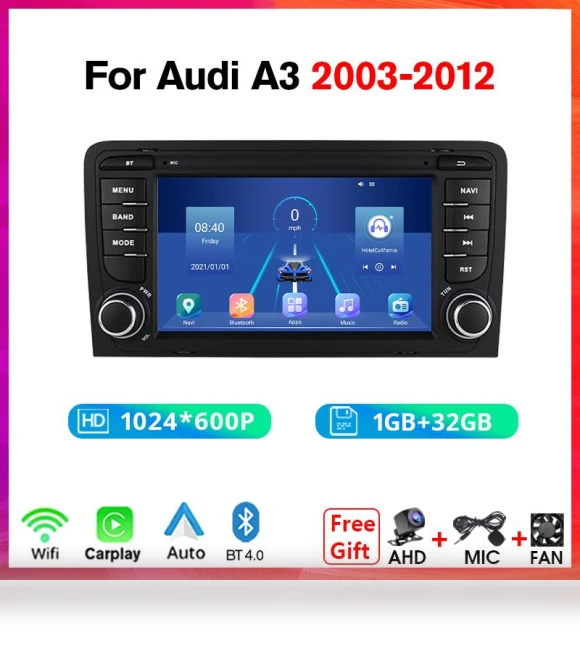 Car Radio with Wireless Carplay Android Auto — Stereo Receivers, NAVIGUIDE Car Life