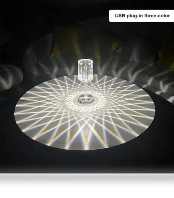 Crystal Table Lamp with Touch Remote Control — Desk & Table Lighting, YH-Home & Kitchen